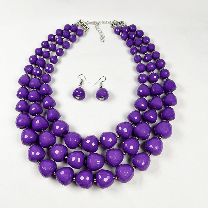 170g Weight Earrings, Necklace Classification 1 Set Quantity Holiday Occasion Acrylic Material Solid Color Pattern Unisex Gender Irregular Design Exaggerated Style Exaggerated Solid Color Arylic Irregular Unisex Earrings Necklace 6