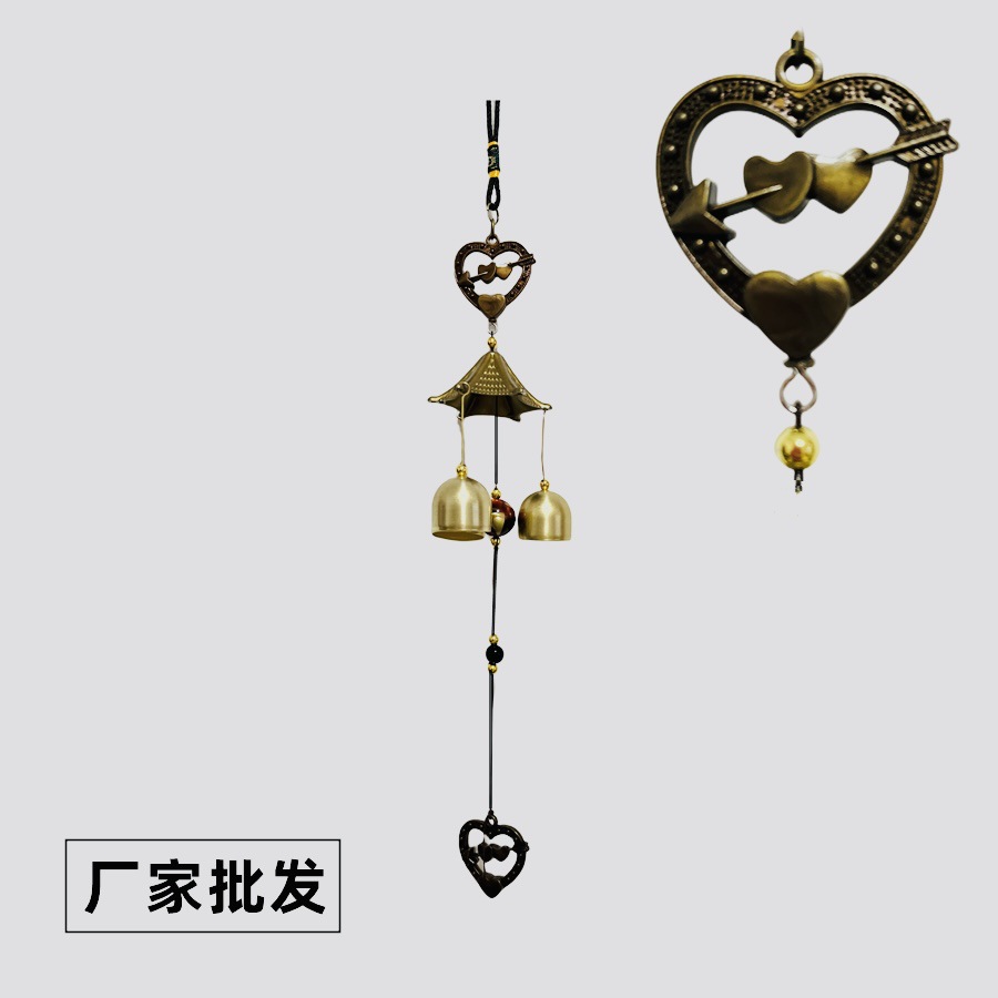 Carillon à vent en bronze antique décoration suspendue_voghion.com
