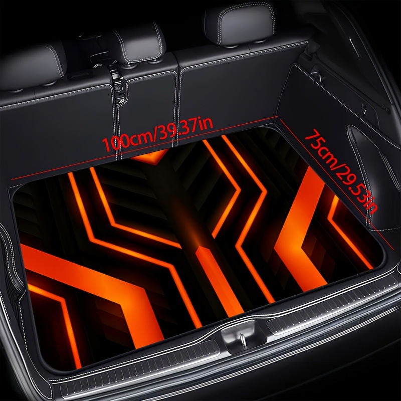 Cross-Border Amazon Cool Tech-Savvy Car Trunk Mat, All-Season Crystal Velvet Dirt-Resistant and Wear-Resistant Foot Mat