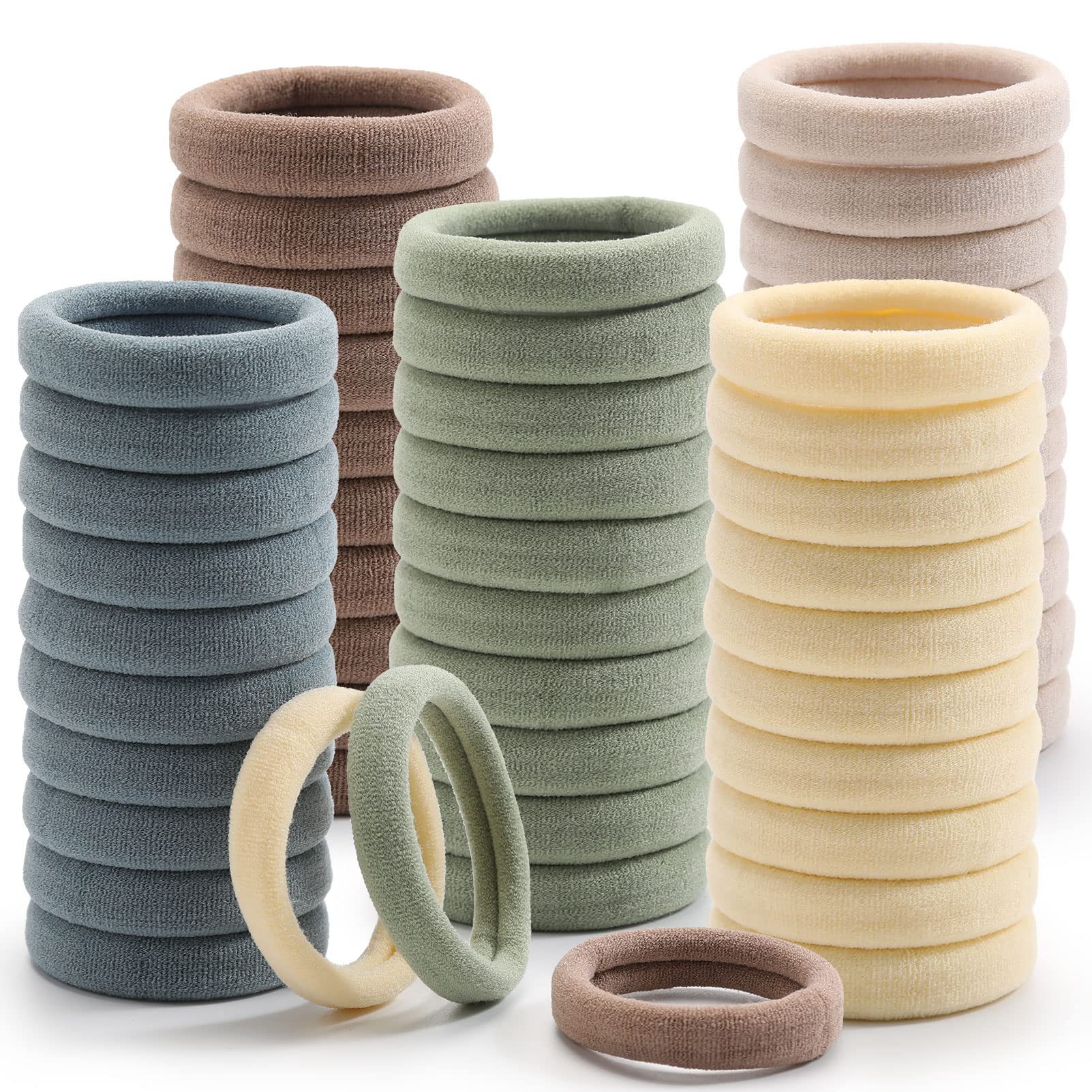 100 Pack Korean Style Simple Colorful Seamless Headline Rope Hair Ring High Elastic Hair Rope Hair Ring Headwear