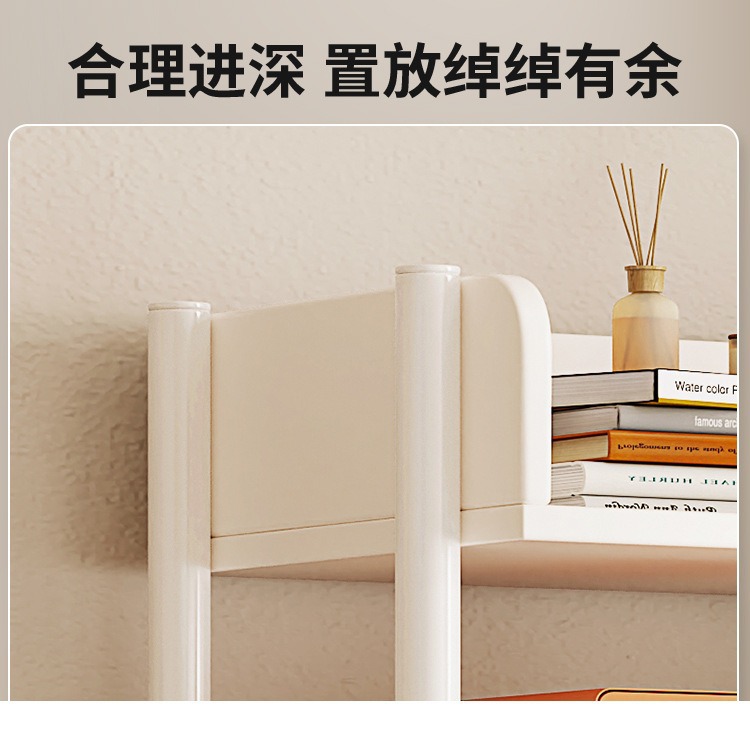 Estantería sencilla de pie para almacenamiento, estante de hierro para sala de estar, estantería minimalista para el hogar, dormitorio, librero.