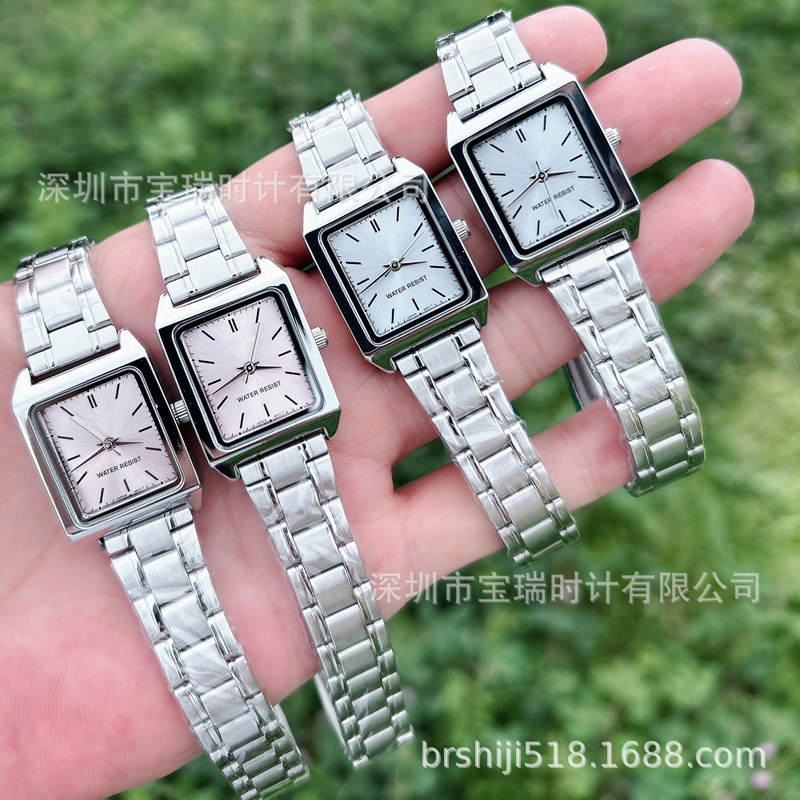 Ltp-V007 Steel Band Simple Quartz Waterproof Crushed Ice Blue Women's Watch Small Square Watch Big Brand Casixi Watch in Stock Ltp-V007 Steel Band Simple Quartz Waterproof Crushed Ice Blue Women's Watch Small Square Watch Big Brand Casixi Watch in Stock