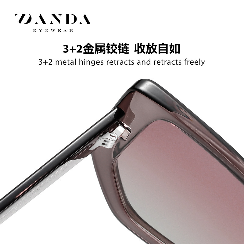 Nuevas gafas de sol polarizadas con personalidad europea y americana S26125 Gafas de sol de hoja de estiramiento facial de moda Gafas de alta gama con montura completa