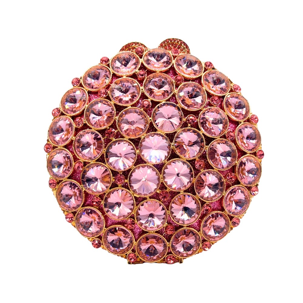 Bolsa de cena de diamantes redondos en stock bolso de diamantes transfronterizos bolso de mujer bolso de piedra duro