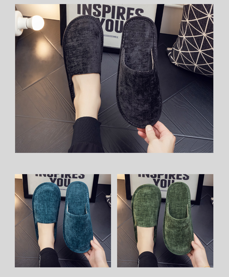 Unisex Basic Solid Color Round Toe Home Slippers display picture 1