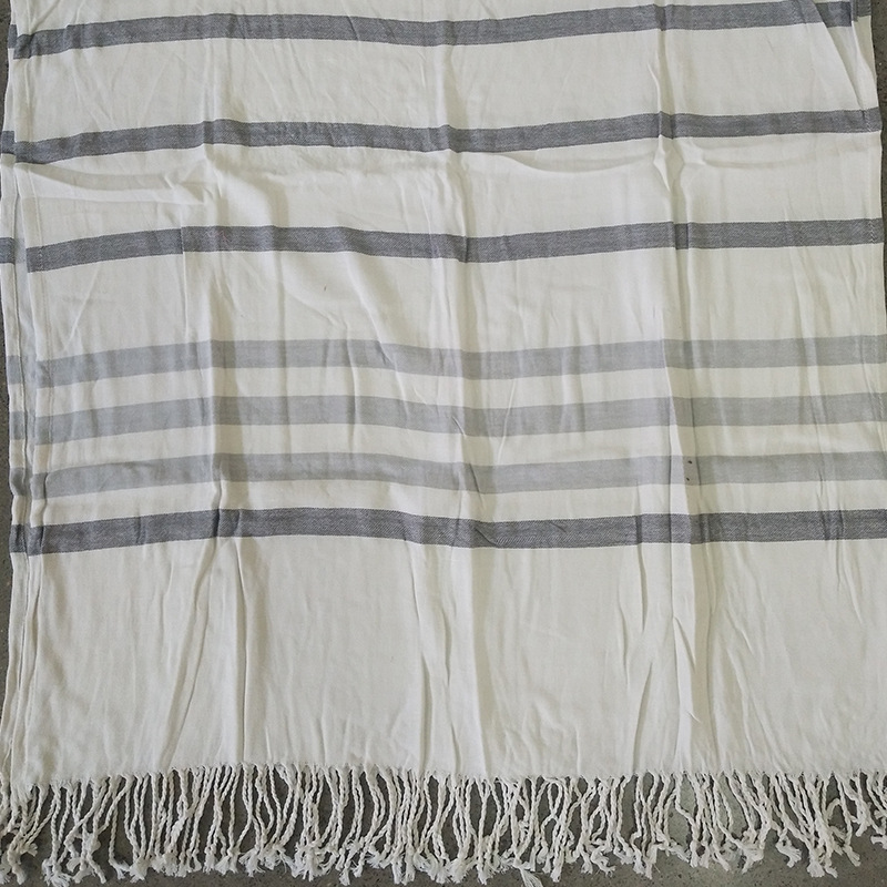 Toallas transfronterizas absorbentes gran tamaño toallas de baño de punto rayas bordadas toallas de playa turcas algodón al por mayor