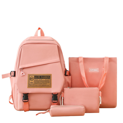 Wholesale Korean style casual backpack nylon large capacity junior high school student school bag 3-4 grade primary school student remedial bag