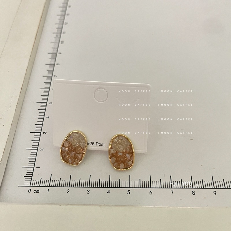 Unique Design Orange Sea Crystal 2023 New Trendy and High end Exquisite with Sterling Silver Style Earrings_voghion.com