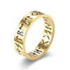 Scandinavian accessory stainless steel, ring with letters, suitable for import