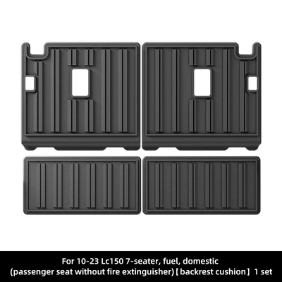 Environmentally Friendly Trunk Mats Backrest | Trunk Mat - 10-23-prado-lc150-seat-back-cushion-seven-seatsfueldomesticwithout-fire-extinguisher-black