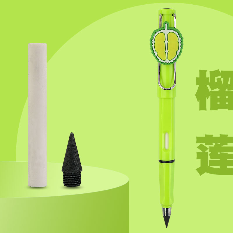 Weizhuang nueva tecnología de dibujos animados lindo negro lápiz sin tinta lápiz de postura eterna no puede terminar de escribir