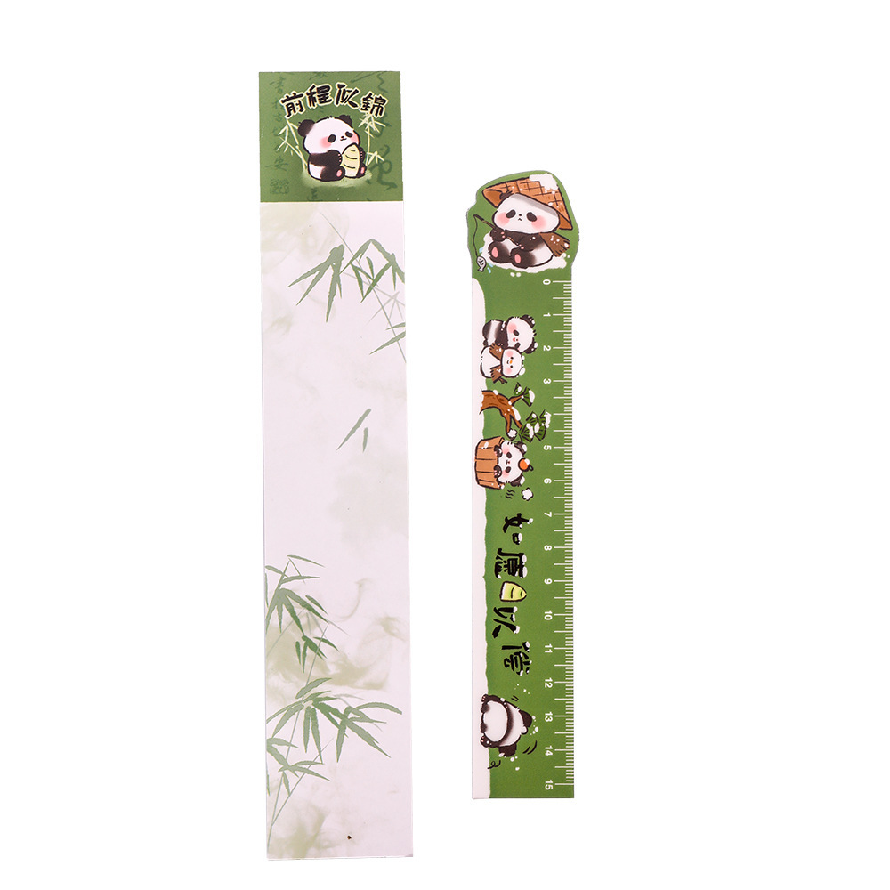 Creativo dibujos animados magnéticos panda regla suave recompensa estudiantes premios finales de grado 3 o 4 papelería práctica regalo de apertura