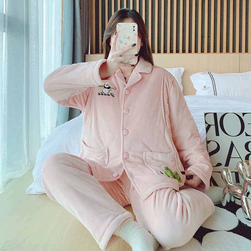 Кардиган Ореховый костюм утолщенные хлопчатобумажные теплые кормящие костюмы