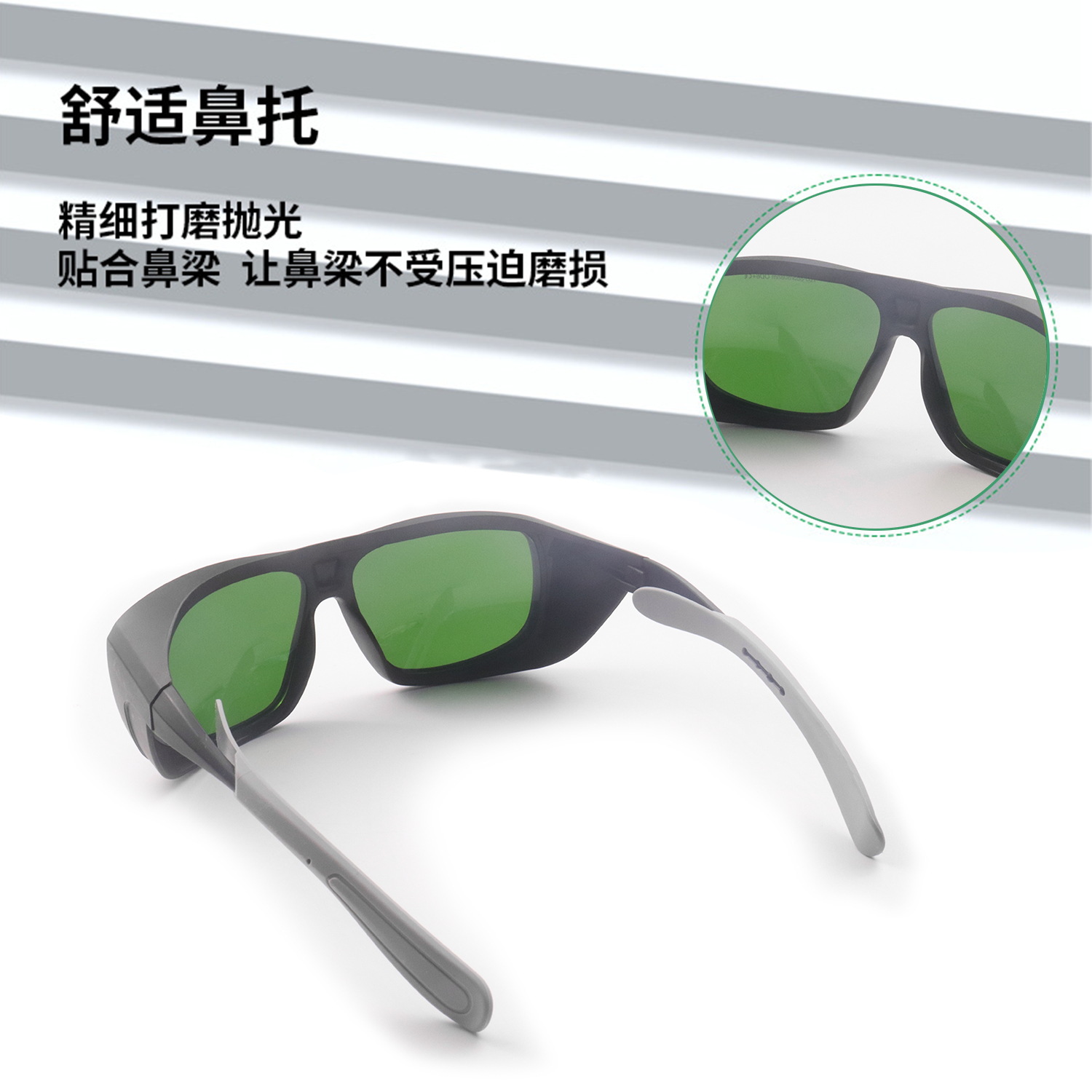 Gafas láser Fibra láser Arco de argón Soldadura Marcador Anti-UV Azul Verde Luz infrarroja Gafas de protección láser