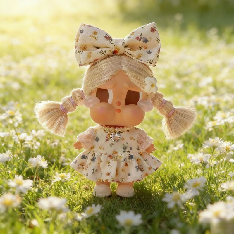 Crybaby Spring and Summer Holiday Floral Dress Labubu Kt Crying Doll Clothes 15cm Cute Sweet Bow Suit Crybaby Spring and Summer Holiday Floral Dress Labubu Kt Crying Doll Clothes 15cm Cute Sweet Bow Suit
