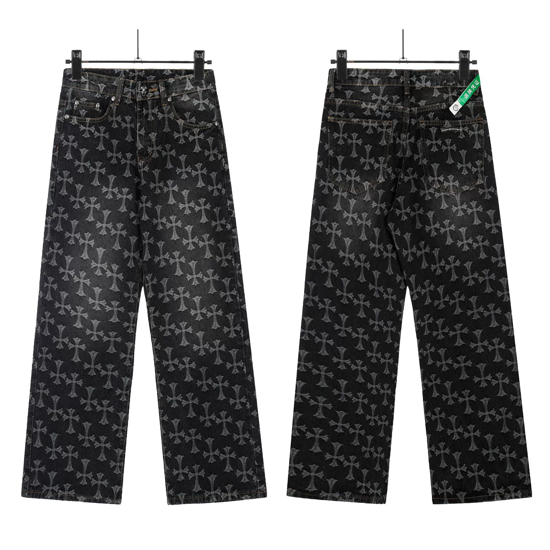Джинсы из денима для любимой, с вышивкой, oversize, оптовая продажа