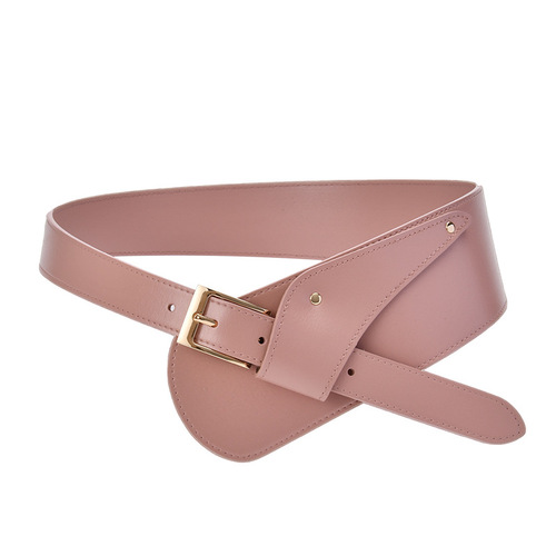 New style women's belt decoration, fashionable corset with coat, waist-cinching leather belt, coat with diagonal wide girdle belt