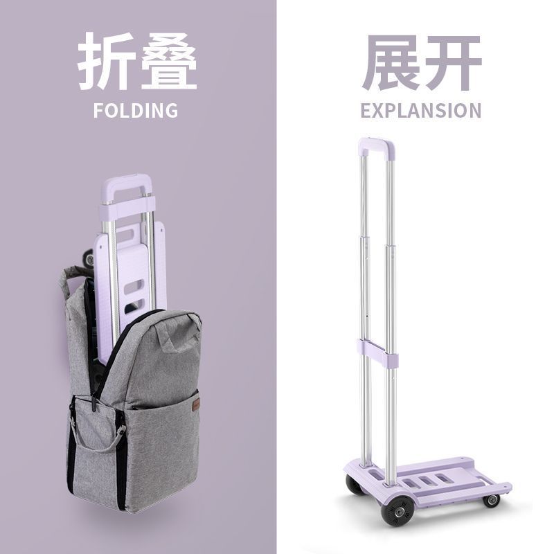 Carrito plegable portátil para estudiantes para tomar carrito de mano expreso carrito de mano de placa carrito de transporte carrito de compras de supermercado