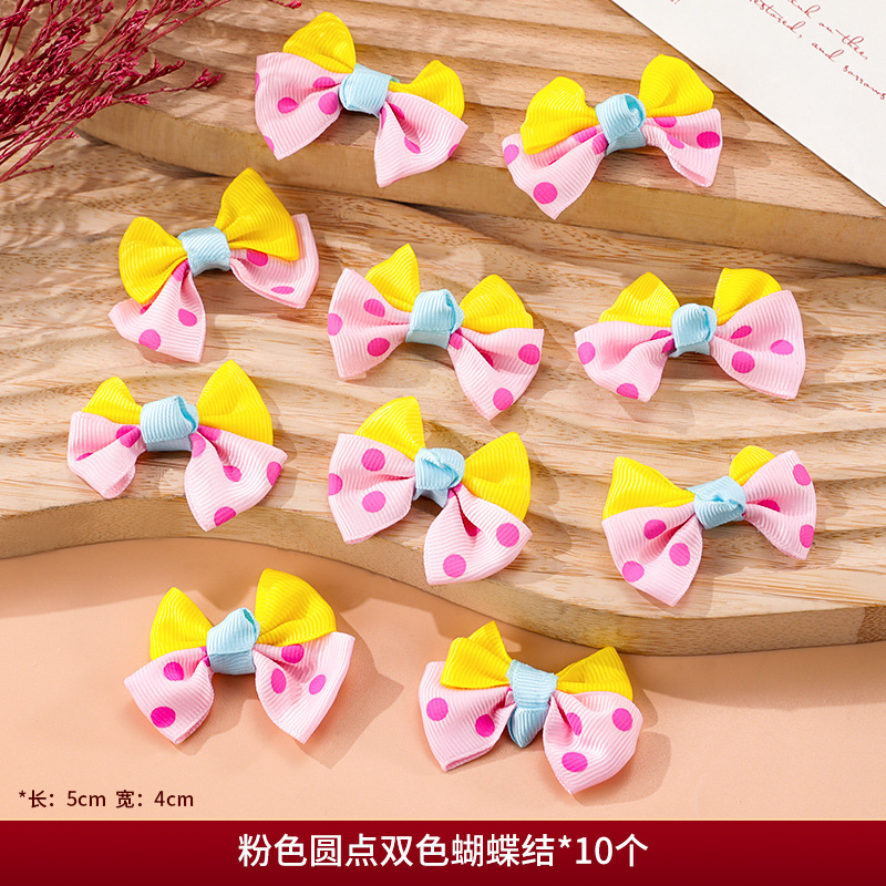 Arco de perlas hecha a mano doble cinta arco amor DIY material ropa pinzas de pelo accesorios accesorios al por mayor