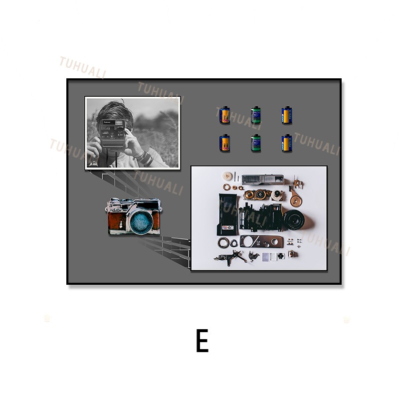 Cámara de Pintura Decorativa tiro estéreo Cámara película real pintura pasillo dormitorio pintura decorativa sala de estar colgando pintura