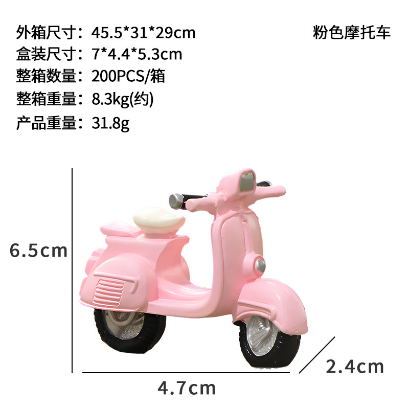 Micro DIY paisaje decoración vehículo serie paisaje resina motocicleta antigua motocicleta Decoración