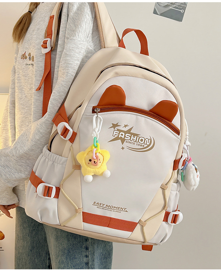 Zaini per bambini Zaino Nuovo stile Moda Stile carino Grande capacità Zaino per studenti delle scuole medie Zaino semplice e versatile_voghion.com