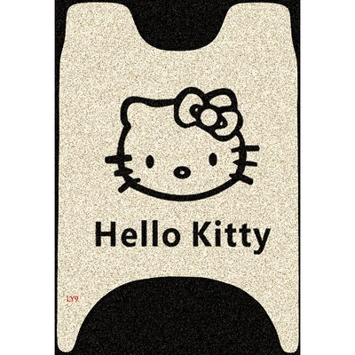 Electric vehicle foot mat Cute Cartoon Foot Mats, Waterproof - beige-hello-kitty