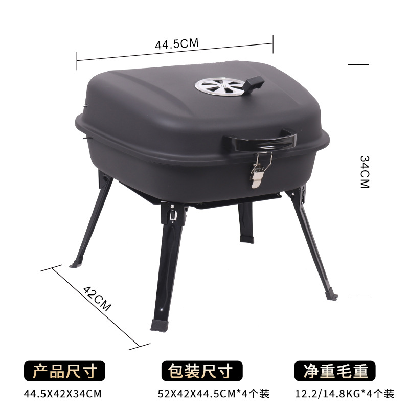 Piernas plegables al por mayor horno de barbacoa portátil al aire libre horno de barbacoa de carbón pequeño horno de mesa horno de hamburguesas