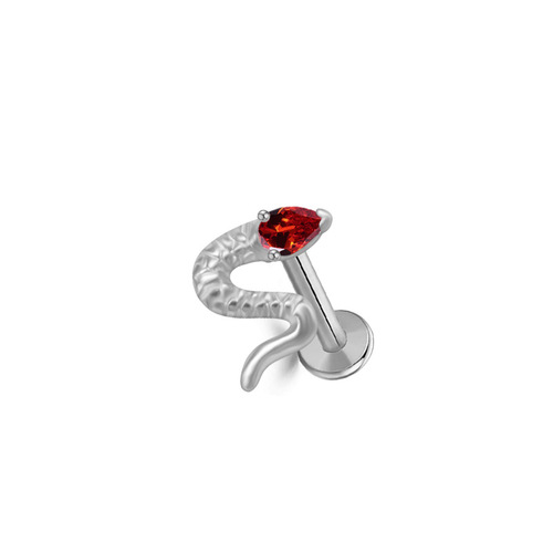 Gaibei European and American cross-border animal style lip nail lizard snake pierced lip ornament zircon flower pierced jewelry tongue nail