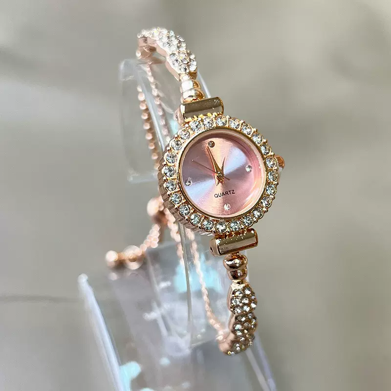 爆款手链手表女士石英表时尚合金钻蛇形手表