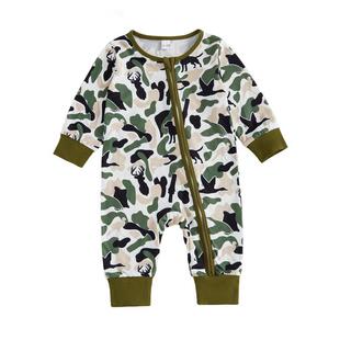 L 40544 Children's Printed Zip Romper ��ͯ�B�w�� �W���羳��