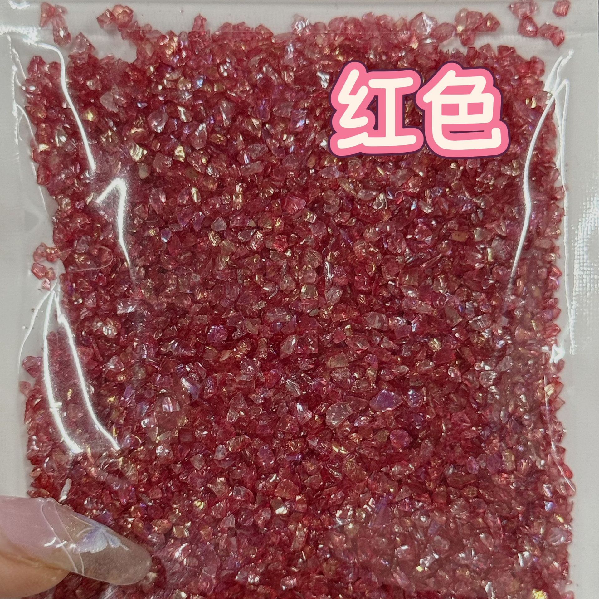 Glass gravel-red