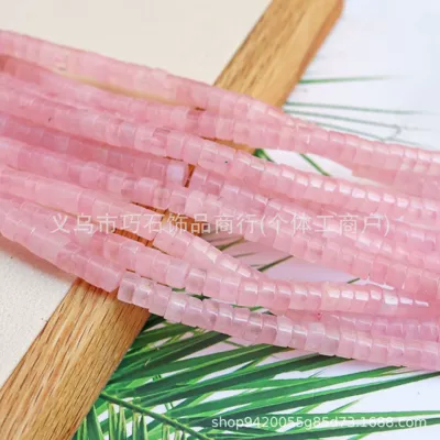 Eye Spot Wheel Spacer Beads – Zərgərlik ara hissələri - natural-rose-quartz-36mm