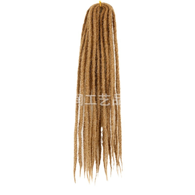 Fabricantes europeos y americanos suministro directo de fibra química crochet peluca trenza sucia doble cola trenza sucia peluca dreadlockdoubleend