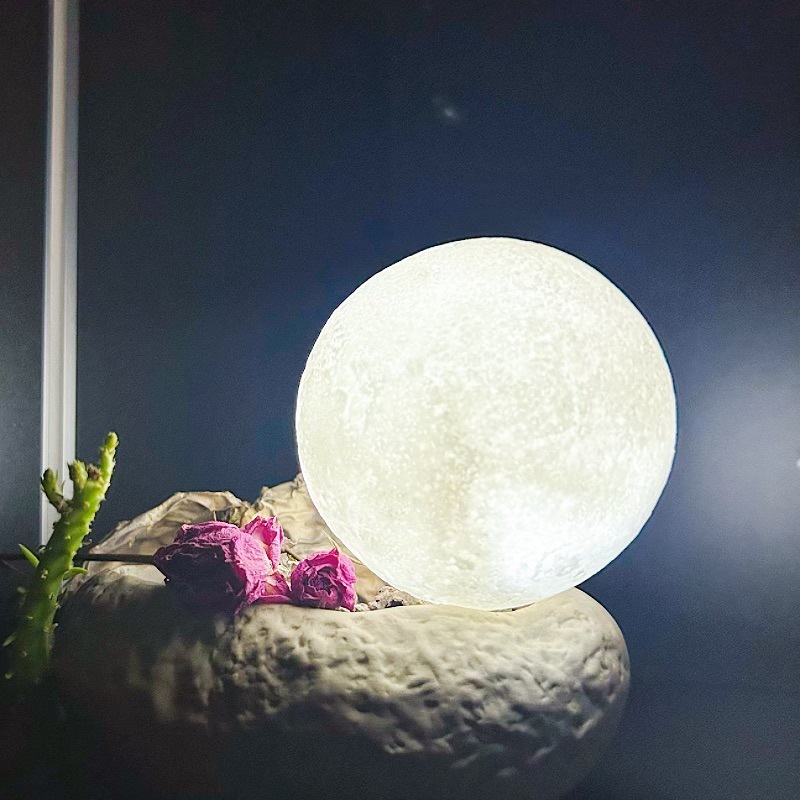 网红打包月亮灯月球led小夜灯桌面氛围灯创意摆件中秋伴手礼批发|undefined