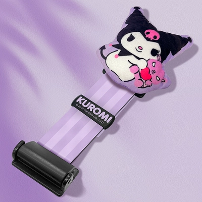 Kuromi Kidsren's Seat Belt Buckle Car Seat Belt Extension Connector Limiter Holder Anti-Stranglehold Female (Seat belt shoulder pad) - ku292-1-kuromi-playful-purple-seat-belt-holder-children-are-not-afraid-of-strangulation-when-riding-in-the-car