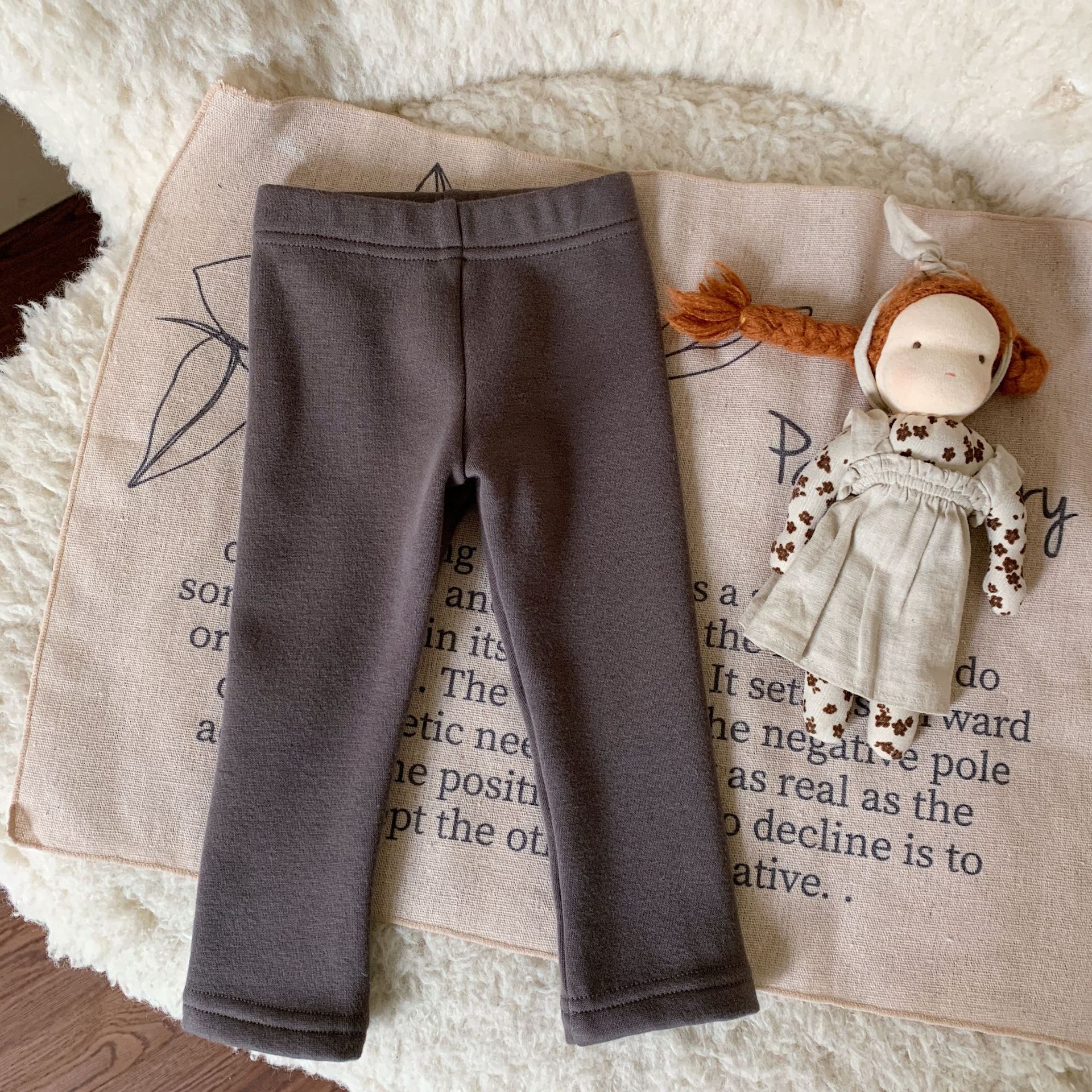 Polainas forradas de vellón para niños 2023 Otoño e Invierno Nuevos pantalones de bebé para niñas pantalones largos cálidos engrosados para Bebés Ropa para niños pantalones para niños