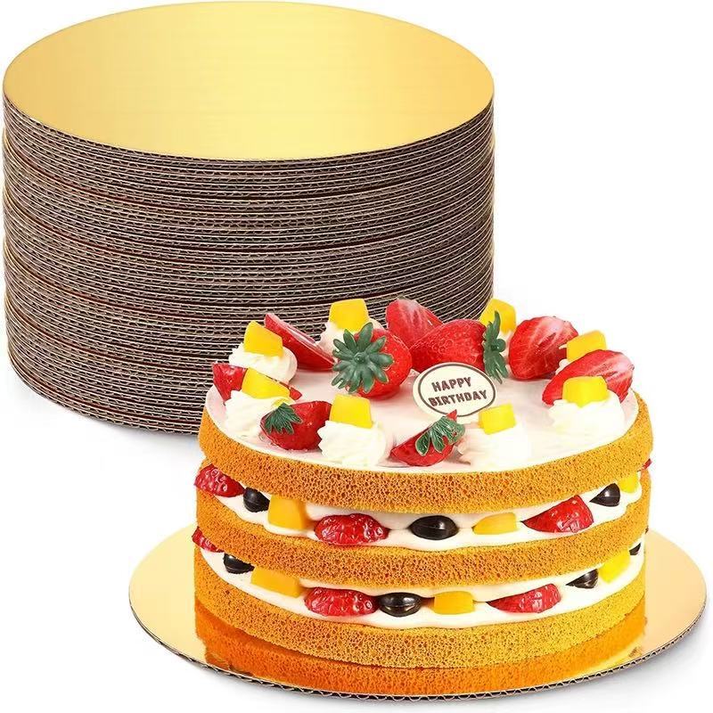 2mm Thick Corrugated Cake Base Tray, 6inch Lace-Edged Cake Pads, Special Tray for Baking Mousse Cakes