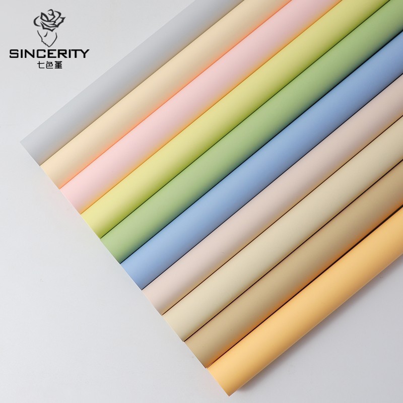 Papel de Envoltura de Flores Color Liso Macarrón de Papel Amasado a Mano para Arreglos Florales image 4