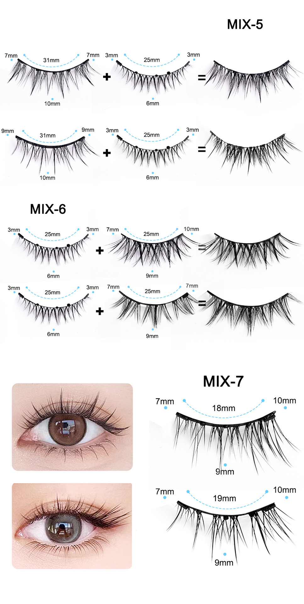Cross-border European and American magnetic false eyelash, glue-free thick one-piece magnetic eyelash, magnetic eyelash two-pair set undefined