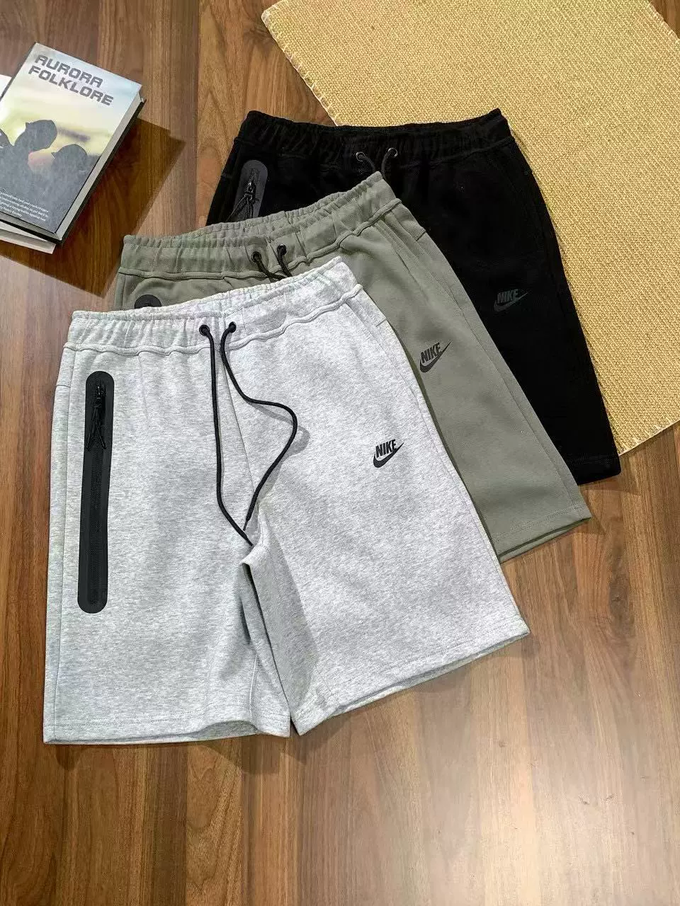 Высококачественные новые 25ss крючок новые мужские вязаные боковые складки спортивные шорты пяти четверти / pants FB8172