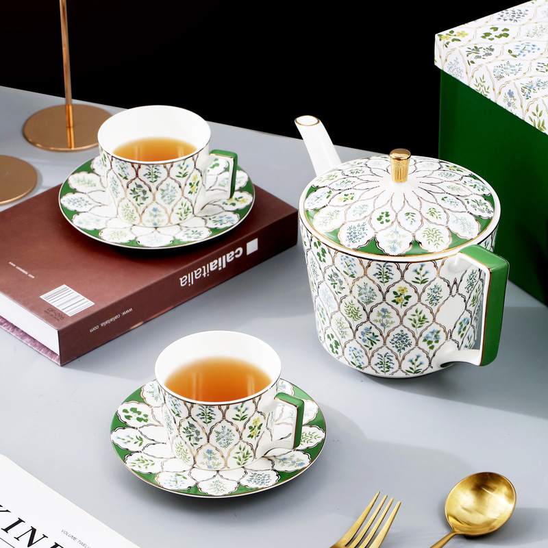 Floris Eden Garden Light Luxury Bone China Tea Set Coffee Cup Water Cup Mug Gift Set Teapot Floris Eden Garden Light Luxury Bone China Tea Set Coffee Cup Water Cup Mug Gift Set Teapot
