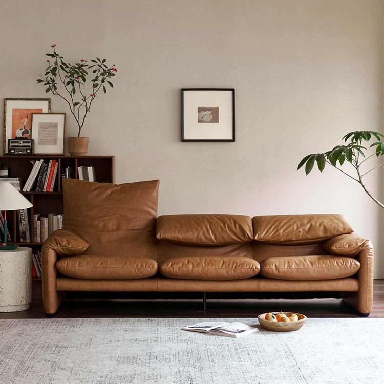 Sofá de tela Maralunga Malarenga italiano minimalista sala de estar clubhouse medieval sofá de cuero recto image 3