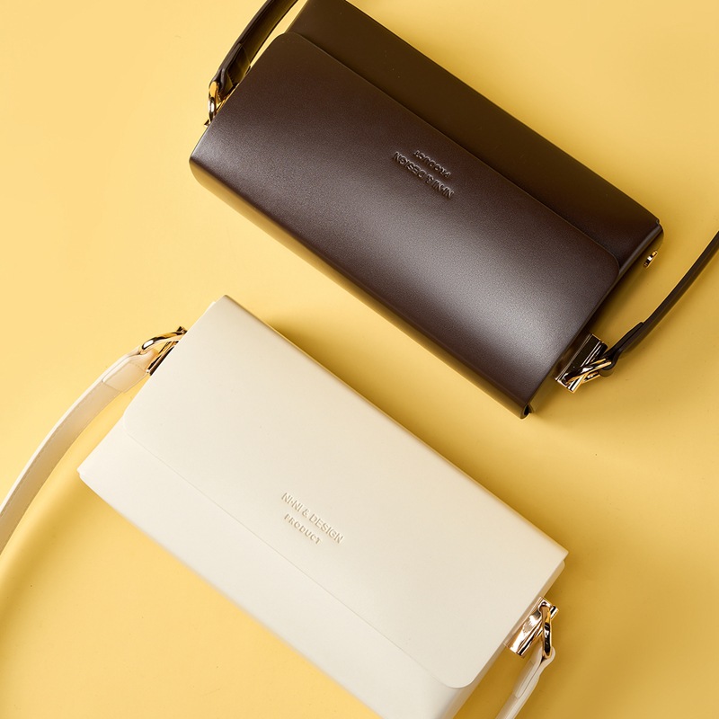 Chain Underarm Bag Genuine Leather Women's Shoulder Bag Commuter Luxury Fashion Simple New Small Square Crossbody Bag - Thumbnail 4