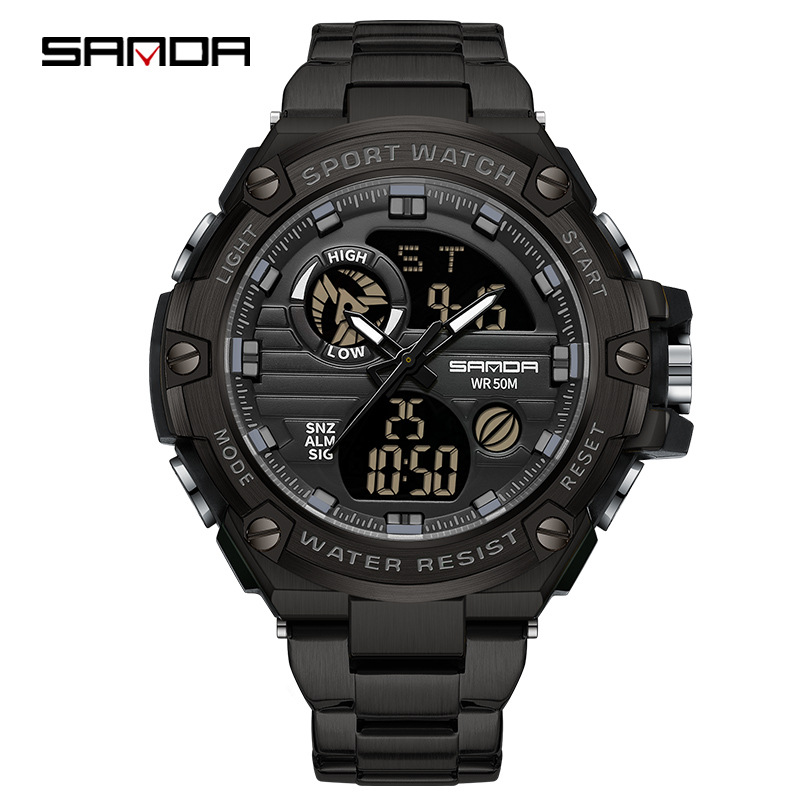 3196 스틸 스트립 올 블랙