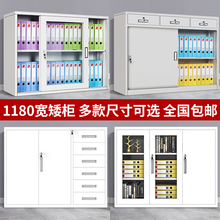 上海加宽钢制办公文件柜玻璃移门铁皮柜档案柜资料柜铁柜储物柜名