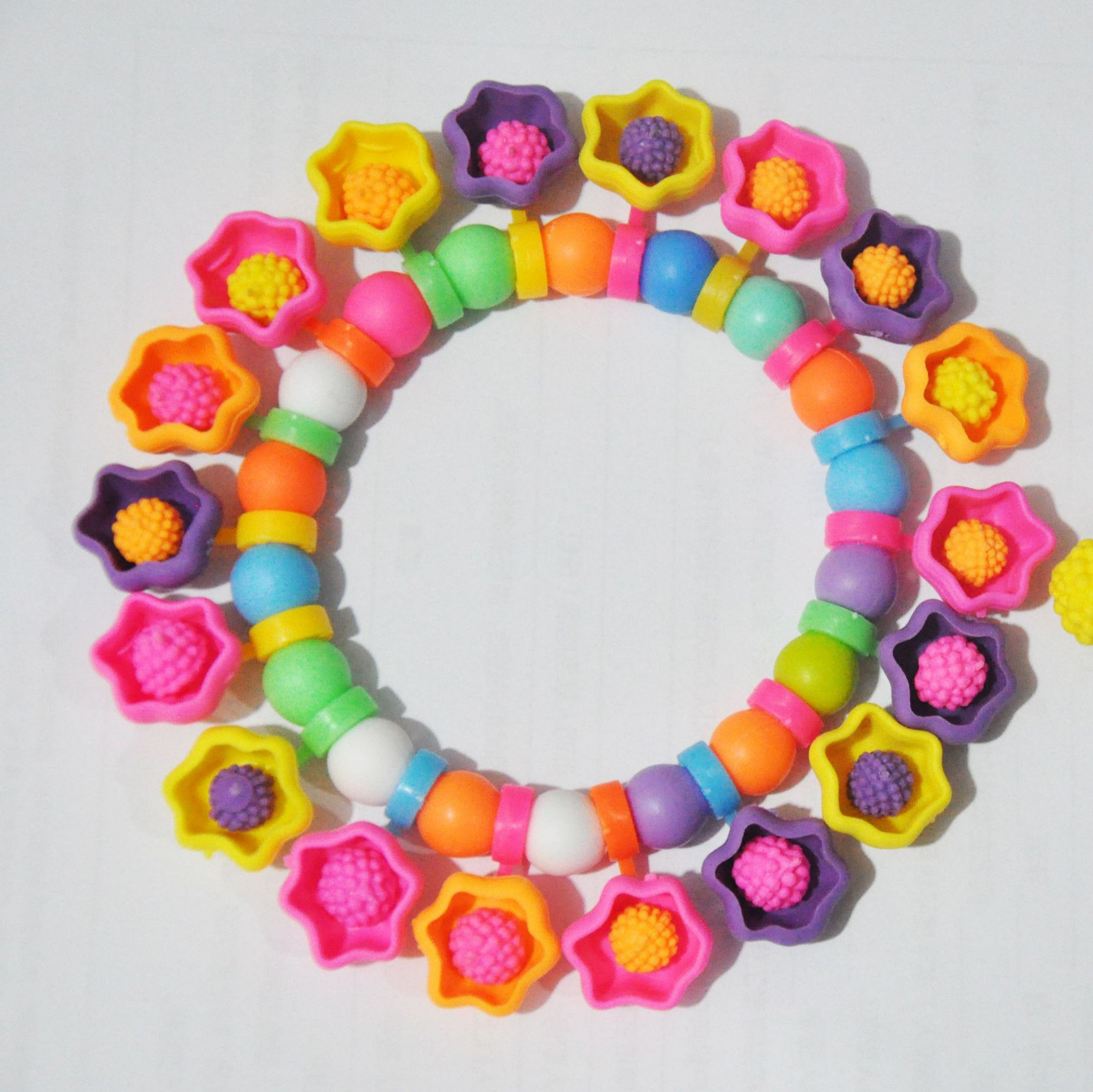 Pop Art Beaded Toy Children's DIY Educational Cordless Puzzle Insert Girl's Bracelet Necklace Parent-Child