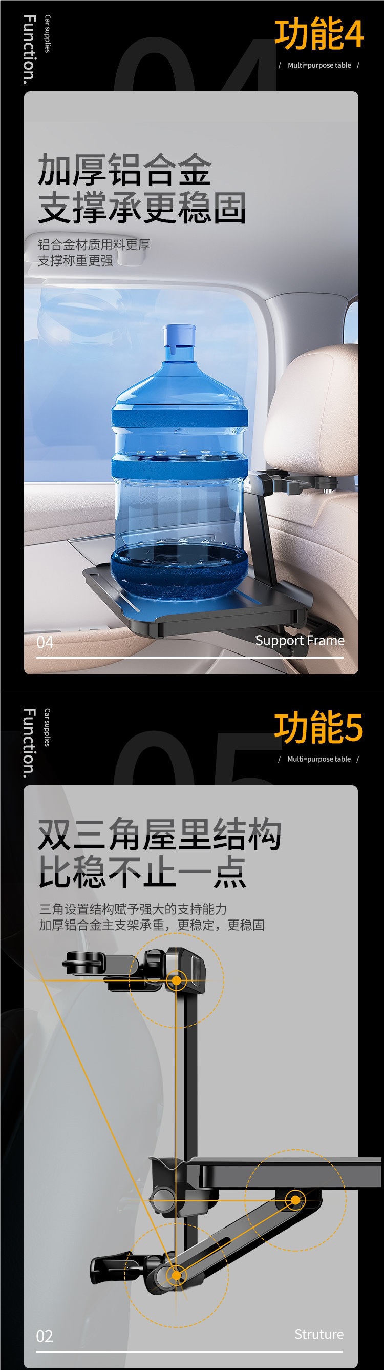 Car Rear Seat Small Table Board, Car Computer Desk, Foldable Children's Dining Table, Portable In-Car Storage