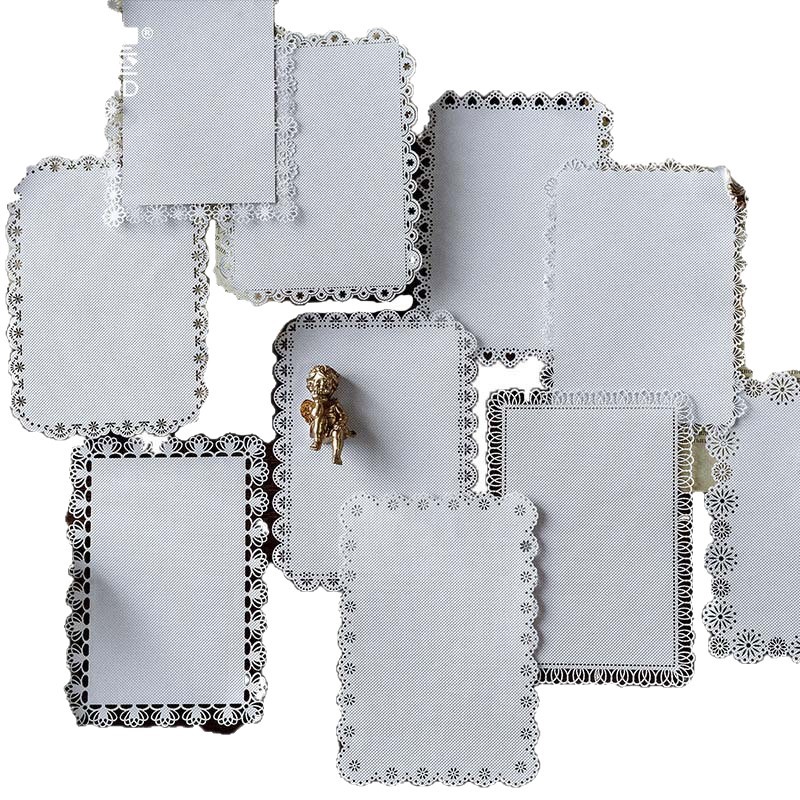 Momo hueco encaje papel Alice Tea Party serie diario DIY material decorativo base 8