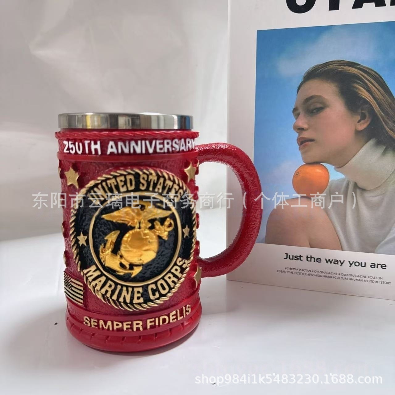 Nuevos productos de taza transfronteriza, estaciones independientes, nuevos productos de resina de barra irlandesa con forro interno, adornos de taza
